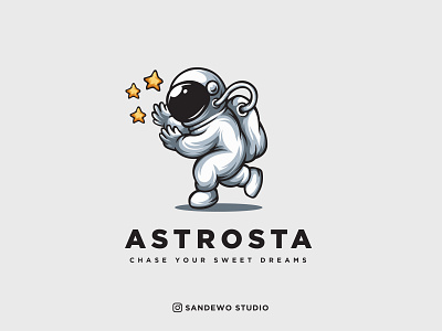 Cute Astronaut Logo Design astronautillustration astronautlogo awesome awesome creative logos awesomelogo branding cuteastronaut design illustration logo logodesign logotype vector