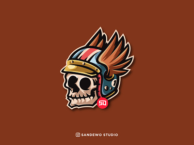 Rider Helmet Mascot Logo Design awesome awesome creative logos branding design helmet helmetlogo illustration logo logodesign logotype mascotlogo rider skulllogo vector