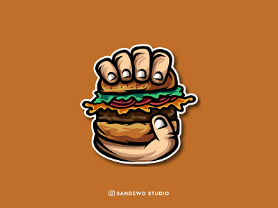 Burger Mascot Logo Design