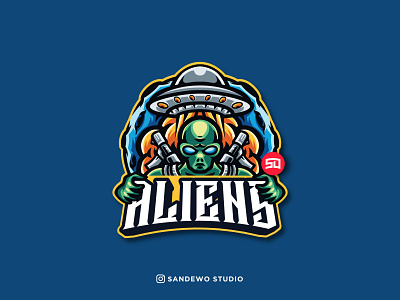 Alien Fox Mascot Logo Design adobeillustrator alien alienlogo alienmascotlogo awesome awesome creative logos branding design esportlogo icon illustration logo logodesign logotype mascotlogo shirt sticker team ufo vector