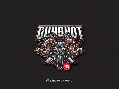 Gunshot Mascot Logo army awesome awesome creative logos branding characterlogo design esportlogo illustration logo logodesign logotype mascotlogo skulllogo vector