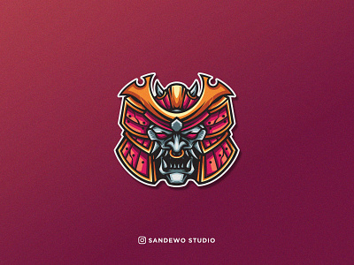 Samurai Logo Mascot Design awesome awesome creative logos branding design esportlogo gaming illustration logo logodesign logotype mascotlogo masklogo ninja oni samurai samuraiillustration samurailogo sport stickerdesign vector