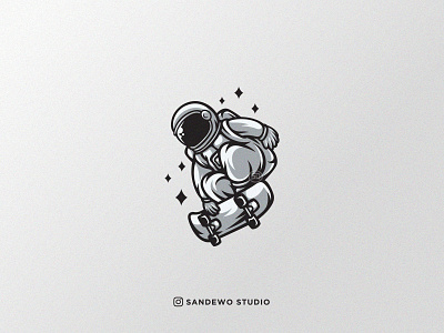 Skateboard Astronaut Illustration Logo Design astronaut astronaut logo awesome awesome creative logos branding cute astronaut cute logo design illustration kids logo logo design logo idea logo illustration logodesign logos logotype skate skateboard vector