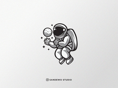 Cute Astronaut Illustration Design