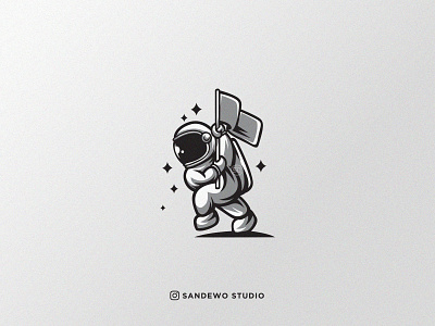 Cute Astronaut Design Illustration