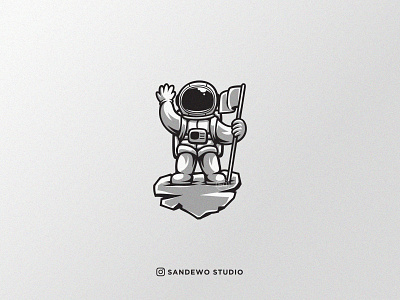 Cute Astronaut Illustration Design