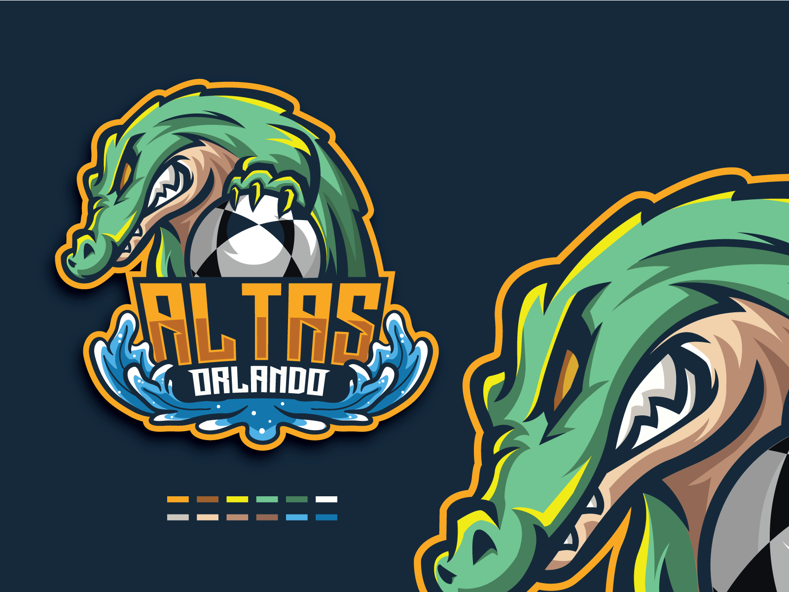 SOLD "ALTAS ORLANDO" altasorlando angry awesome awesome creative logos awesome logo beach cool crocodile crocodile logo digital esport esports logo football logo logodesign logotype ocean predator print shirt