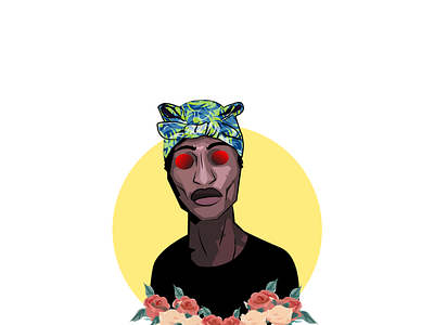 flower boy design illustration