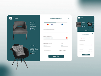 Furniture site payment page