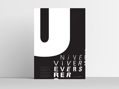 UNiVERS // Typographic Poster design poster typography univers visual communication