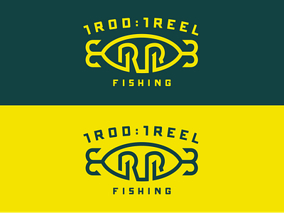 1Rod1Reel Fishing brand identity branding design fishing logo vector