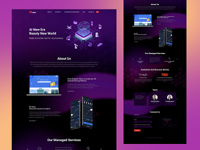 Artificial Intelligence Website Design design ui ux web website