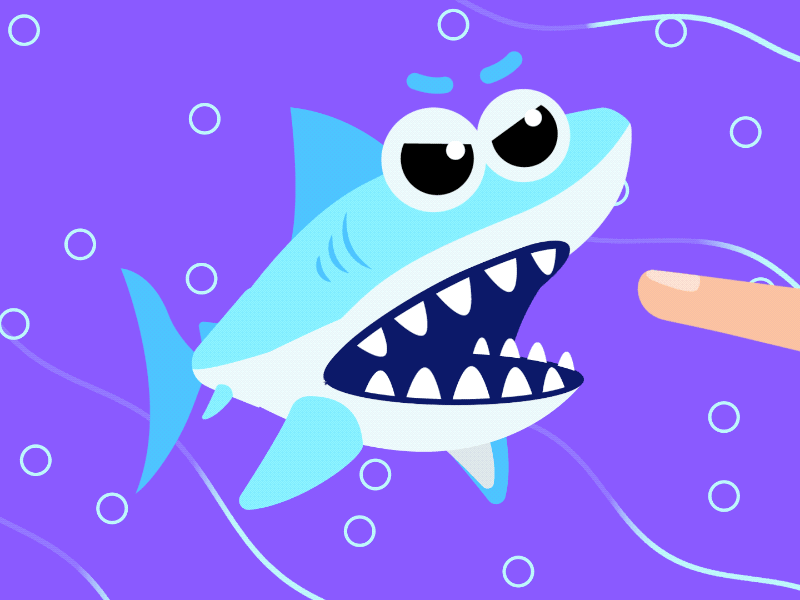 Motion graphic practice - Watch that bite! bite flat motion motion graphics shark
