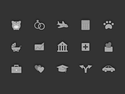 icon set dark icons