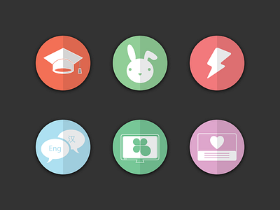 Iconset for personal website icons illustrations