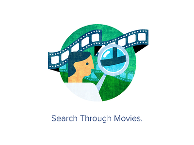 Search Through Movies icon illustration