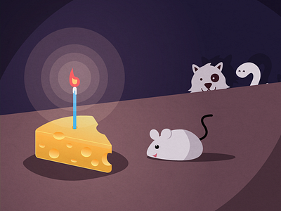 Birthday animals dog illustration mouse snake