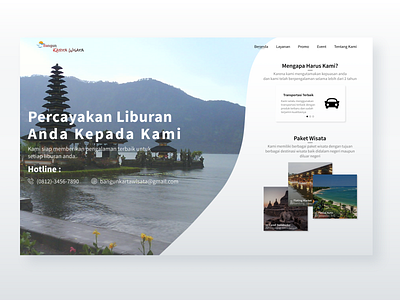 Tour & Travel Landing Page dribble landing page tour travel ui ux web website