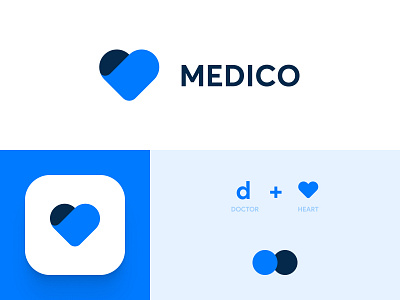 Medico App - Logo app app branding app icon app logo brand identity branding icon illustration logo logo design logo mark vector