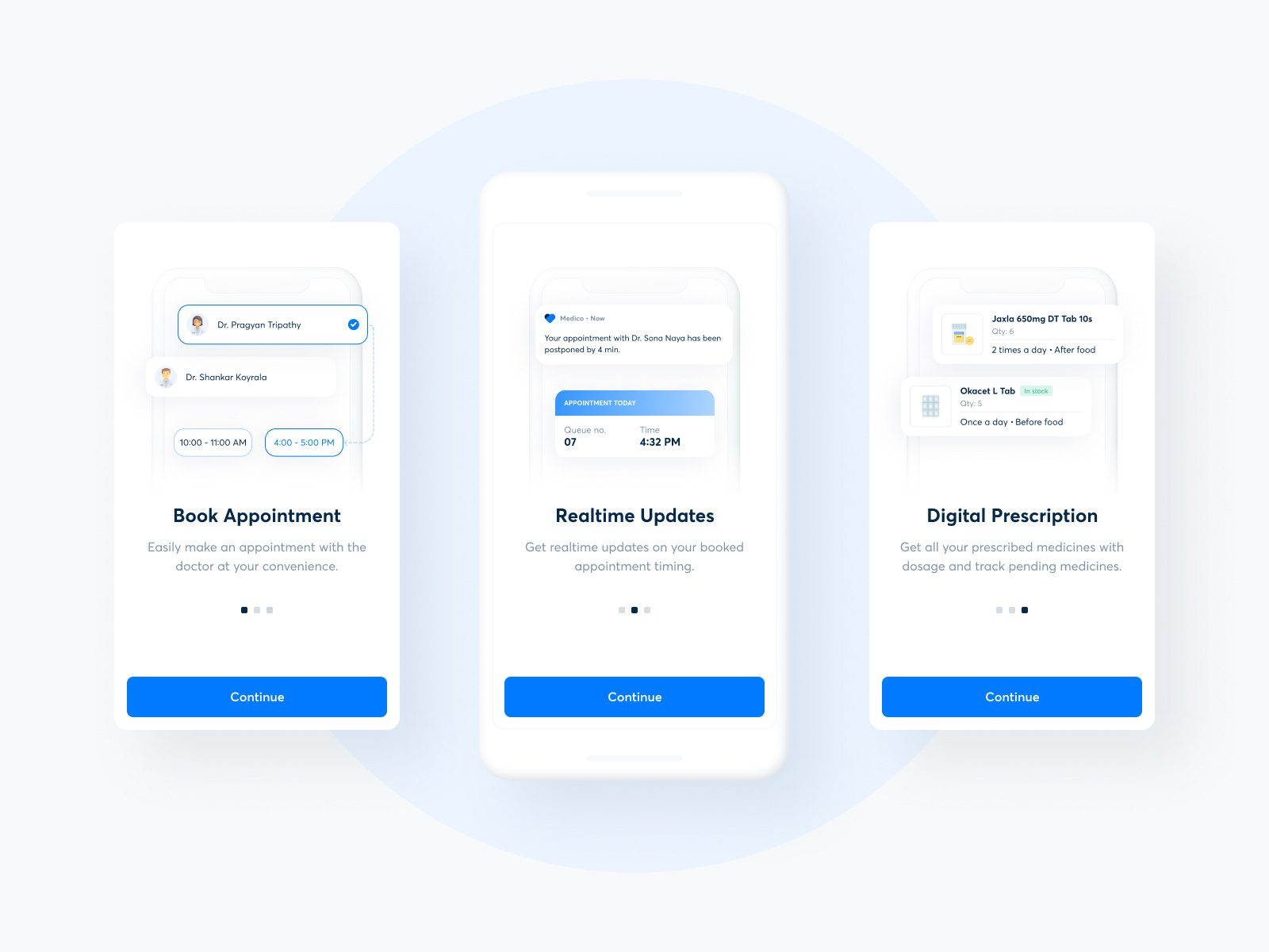 Medico Patients' App - Onboarding Screens by Dharmesh Nayak on Dribbble