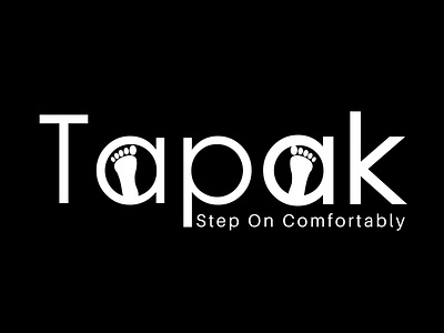 "Tapak" is a logo prepared for the brand of sandals