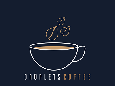 Droplets Coffee branding coffee coffee shop logo logo branding