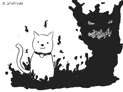 shadow cat evil inktober inktober2020 inktober52 shadow woody