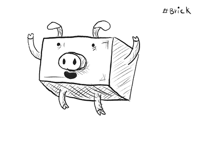 brick brick inktober inktober2020 inktober52 pig