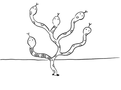 Snake inktober inktober52 snake tree