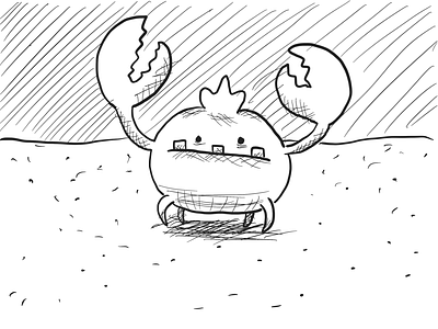 Sandy crab inktober inktober2020 inktober52 sand