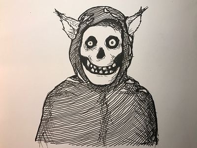 Inktober / 18 Misfit inktober inktober2019 misfit skull