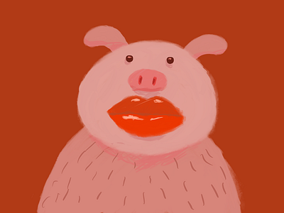 Huevember #08 huevember huevember2019 lipstick pig