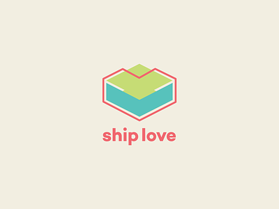 Ship Love geometric logo logo design ship love vector