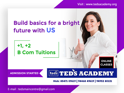 Poster Designed for Teds academy Trivandrum & Kollam academy design educational minimal trend trend2021 ui ux