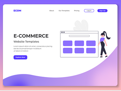 Landing page concept for Ecommerce 2021 banner banner design design ecommerce ecommerce design landing page landing page design landingpage minimalism trend trend2021 ui ux webdesign website concept