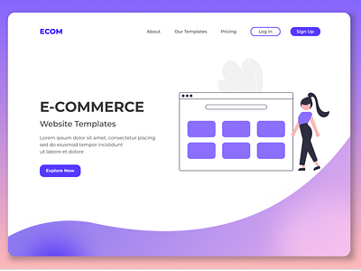 Landing page concept for Ecommerce
