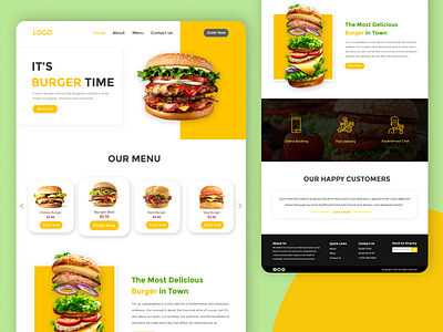 Burger shop landing page concept burger burgershop design ecommerce landing page design landingpage minimal photoshop shop ui ux webdesign website website design