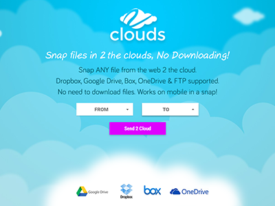 2Clouds Beta cloud landing