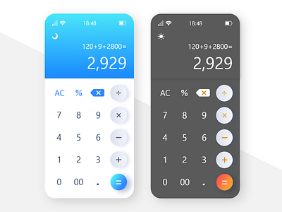 dailyUI004 Calculator adobe xd app design blue calculator calculator design calculator ui daily 100 challenge daily ui daily ui 004 daily ui challenge dailyui dailyuichallenge dark mode dark ui design gradient ui