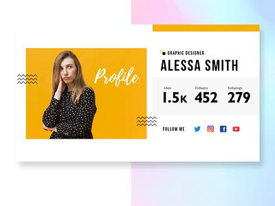 Daily UI 006 User Profile adobe xd adobe xd design daily 100 challenge daily ui daily ui 006 dailyui design profile design ui user profile web design webdesign yello