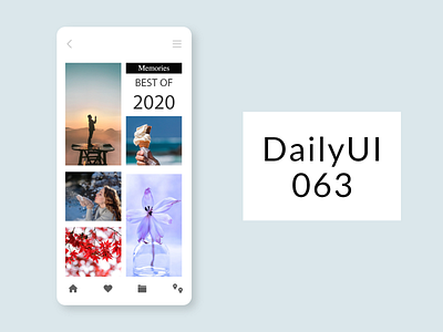 DailyUI 063 Best of 2020 adobe xd adobe xd design adobexd album album ui daily 100 challenge daily ui daily ui challenge dailyui dailyui 063 dailyuichallenge memories ui