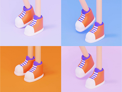 Shoes ver. Orange x Purple