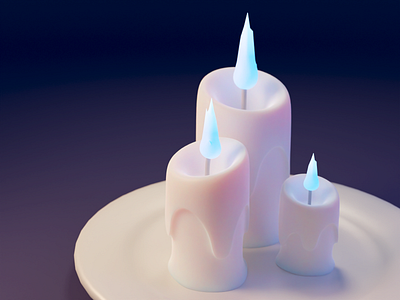 Candles 3d blender blender 3d candle graphic design low poly