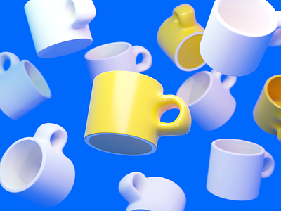 Cups 3d 3d illustration blender blender3d blenderrender cup mug
