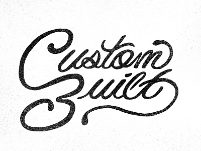 Custom Built black built custom font hand lettering original script typeface typography unique white