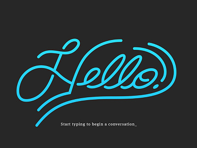 Hello! cursive custom handlettering hello lettering script type typography