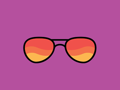 Sweet shades, bro. aviators bright color icon illustration rad shades sunglasses vector vibrant