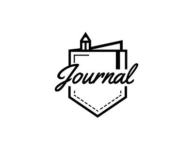 Journal badge custom jeans journal logo moleskin pencil pocket stitch type