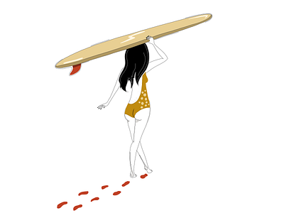 Lady Slider character girlsurfer gracious illustration ladysurfer longboardsurfing surf surfing surflikeagirl