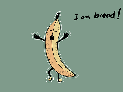 Banana bread banana bananabread character illustration